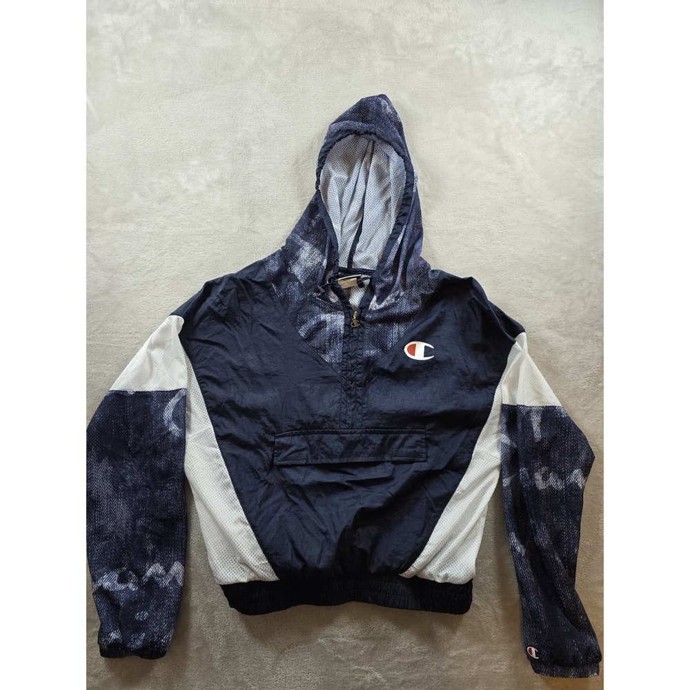 Champion‎ Womens Medium Full Zip Windbreaker Jacket Athleisure Lightweight Nylon